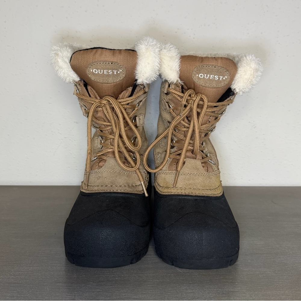QUEST WOS PAC Fawn Thinsulate Rubber Snow Hiking Winter Boots Women Size 7 - Picture 6 of 10